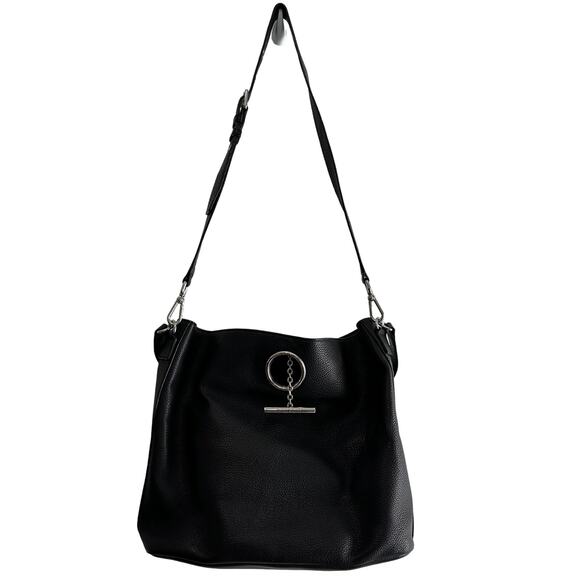 Handbags - Henri Bendel Chelsea Black Leather Shoulder Bag w/Removable & Adjustable Strap